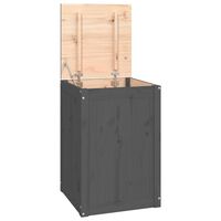 vidaXL Baúl para la colada madera maciza de pino gris 44x44x66 cm