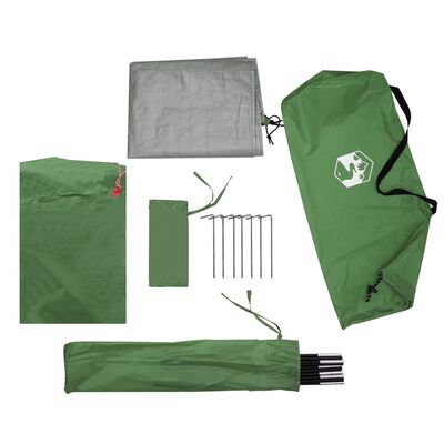 vidaXL Tienda de campaña iglú para 2 personas impermeable verde