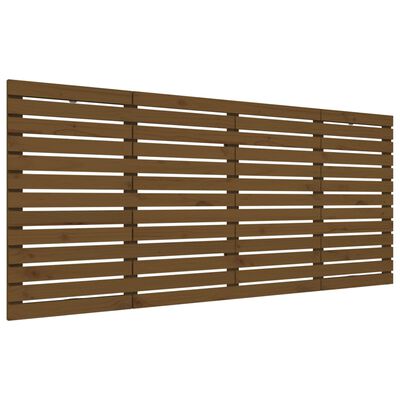 vidaXL Cabecero cama pared madera maciza pino marrón miel 186x3x91,5cm