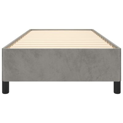 vidaXL Estructura de cama sin colchón terciopelo gris claro 100x200 cm