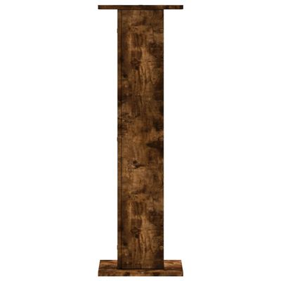 vidaXL Soportes altavoces 2 uds madera roble ahumado 30x30x95 cm