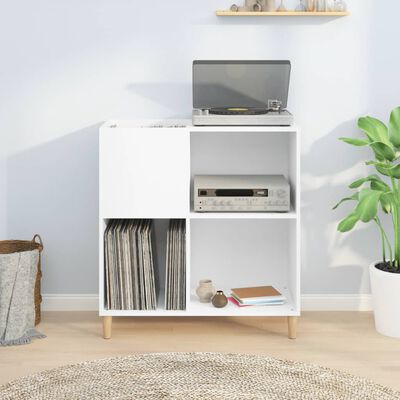 vidaXL Mueble para discos madera contrachapada blanco 84,5x38x89 cm