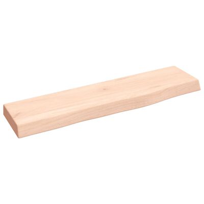 vidaXL Estante de pared madera maciza de roble sin tratar 40x10x2 cm