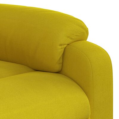 vidaXL Sillón de masaje reclinable de terciopelo amarillo