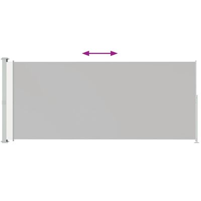 vidaXL Toldo lateral retráctil para patio crema 220x500 cm