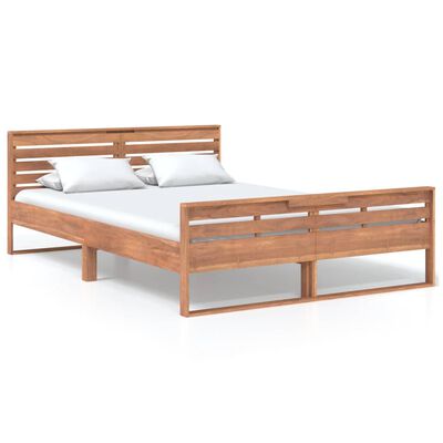 vidaXL Estructura de cama madera maciza de teca 140x200 cm