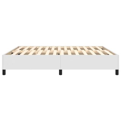 vidaXL Estructura de cama de cuero sintético blanco 180x200 cm