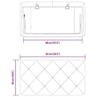 vidaXL Cabecero de cama acolchado terciopelo verde oscuro 80 cm