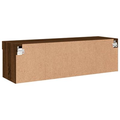 vidaXL Mueble para TV con luces LED roble marrón 100x30x30 cm