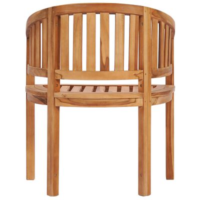 vidaXL Silla banana de madera maciza de teca