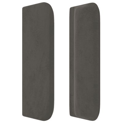vidaXL Cama box spring con colchón terciopelo gris oscuro 100x200 cm