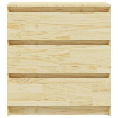 vidaXL Mesita de noche madera maciza de pino 60x36x64 cm