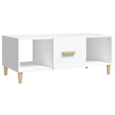 vidaXL Mesa de centro madera contrachapada blanco 102x50x40 cm