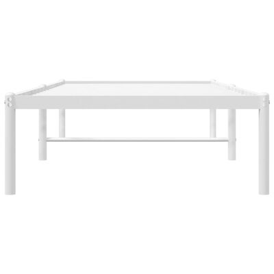 vidaXL Estructura de cama sin colchón metal blanco 75x190 cm