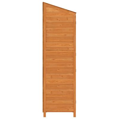 vidaXL Cobertizo de jardín madera maciza de abeto marrón 55x52x174,5cm