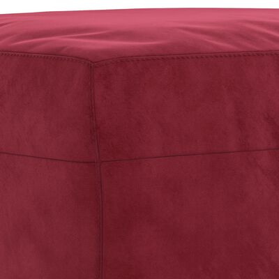 vidaXL Banco de terciopelo rojo vino tinto 100x35x41 cm