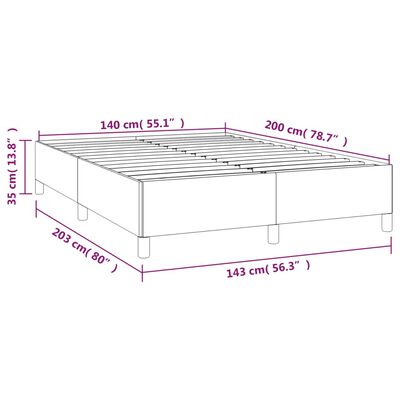 vidaXL Estructura de cama de cuero sintético blanco 140x200 cm