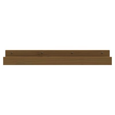 vidaXL Estantes de pared 2 uds madera de pino marrón miel 80x12x9 cm