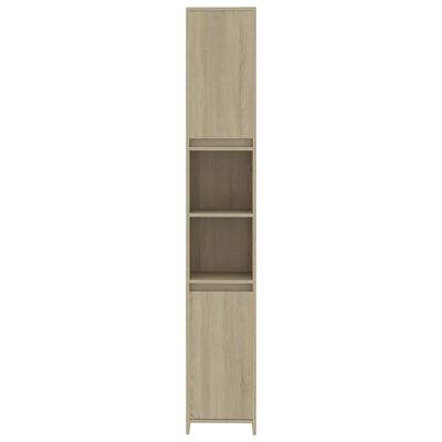 vidaXL Juego de muebles de baño 4 pzas madera ingeniería roble Sonoma