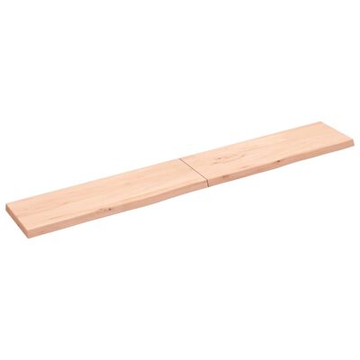 vidaXL Encimera de baño madera maciza sin tratar 200x30x(2-4) cm