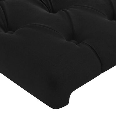 vidaXL Cabeceros 2 unidades de terciopelo negro 100x7x78/88 cm