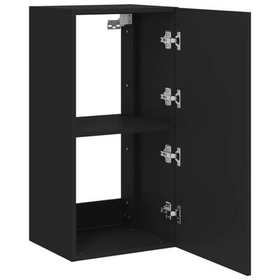 vidaXL Mueble de TV de pared con luces LED negro 40,5x35x80 cm