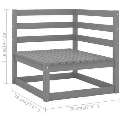 vidaXL Juego de muebles de jardín 6 pzas y cojines madera pino maciza