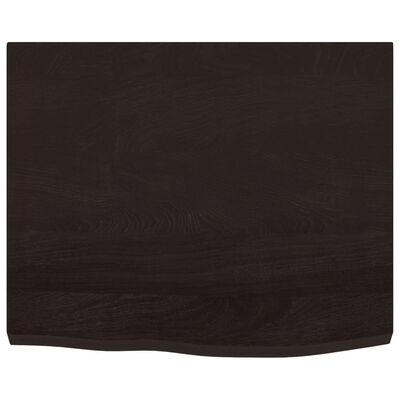 vidaXL Encimera de baño madera tratada marrón oscuro 60x60x(2-4) cm