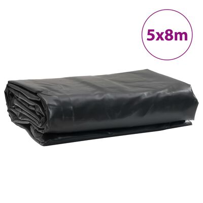 vidaXL Lona negra 5x8 m 650 g/m²