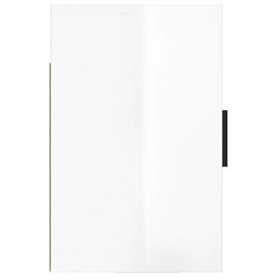 vidaXL Mesita de noche de pared blanco brillante 50x30x47 cm