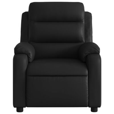 vidaXL Sillón de masaje reclinable eléctrico cuero sintético negro