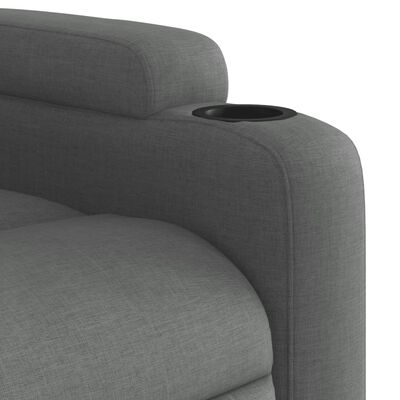 vidaXL Sillón reclinable de tela gris oscuro