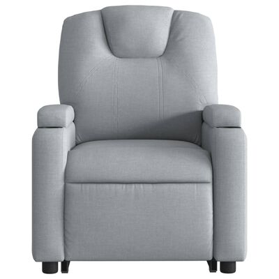 vidaXL Sillón de masaje reclinable de pie de tela gris claro