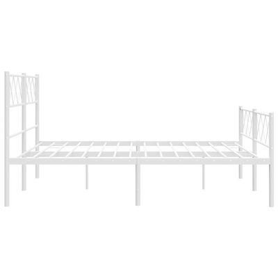 vidaXL Estructura cama sin colchón con estribo metal blanco 160x200 cm