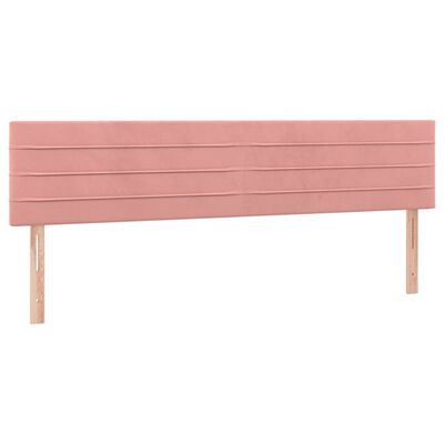 vidaXL Cama box spring con colchón y LED terciopelo rosa 120x190 cm