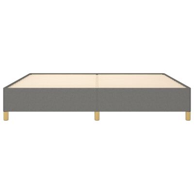 vidaXL Cama sin colchón tela gris oscuro 200x200 cm