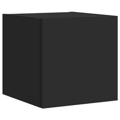 vidaXL Mueble de TV de pared con luces LED negro 30,5x35x30 cm