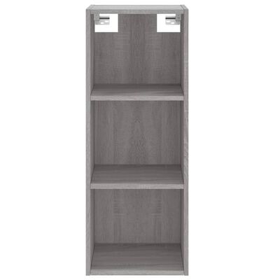 vidaXL Aparador alto madera contrachapada gris Sonoma 34,5x34x180 cm