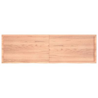 vidaXL Tablero mesa madera roble tratada marrón claro 200x60x(2-4) cm