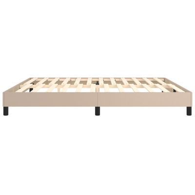 vidaXL Estructura de cama de cuero sintético capuchino 200x200 cm