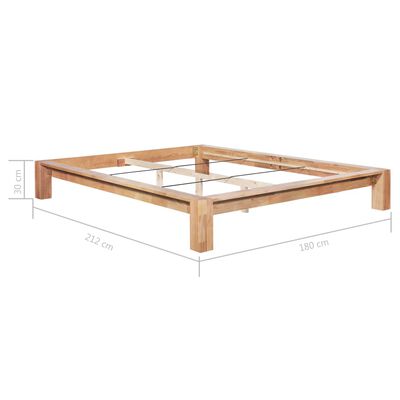 vidaXL Estructura de cama sin colchón madera maciza roble 160x200 cm