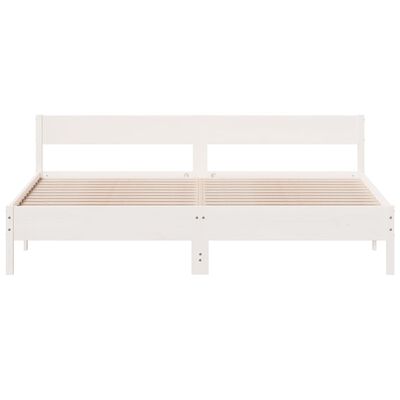 vidaXL Cama sin colchón madera maciza de pino blanca 180x200 cm