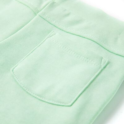 Pantalones cortos infantiles con cordón verde chillón 116