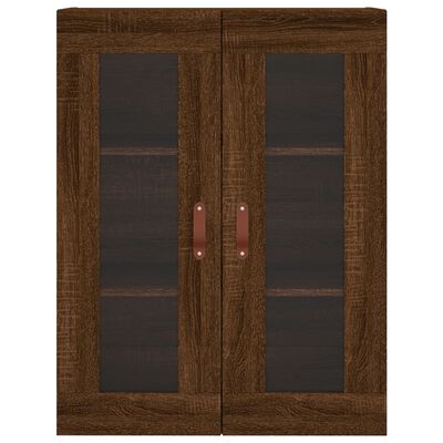 vidaXL Aparador alto madera contrachapada marrón roble 69,5x34x180 cm