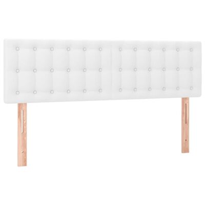 vidaXL Cama box spring con colchón cuero sintético blanco 140x200cm