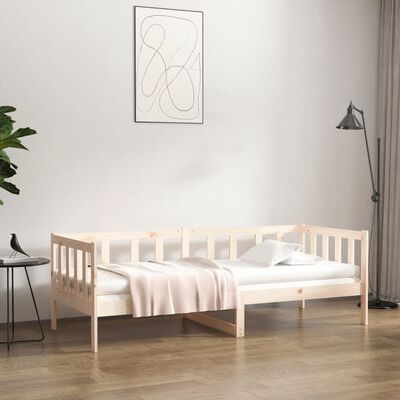 vidaXL Sofá cama sin colchón madera maciza de pino 90x190 cm