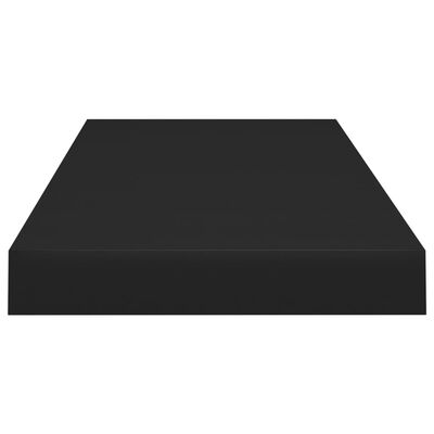 vidaXL Estantes flotantes de pared 2 uds MDF negro 60x23,5x3,8 cm