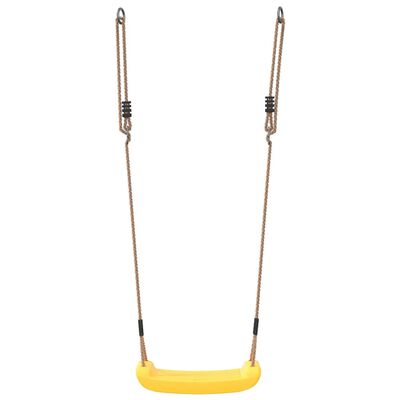 vidaXL Columpio para niños individual con cuerda ajustable amarillo