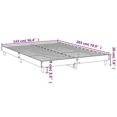 vidaXL Estructura de cama madera de ingeniería blanca 140x200 cm