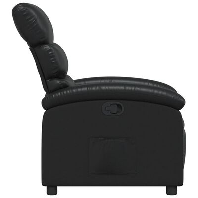 vidaXL Sillón reclinable de cuero sintético negro